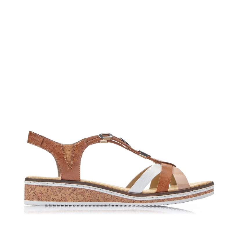 Rieker Artikelnummer V3657-81 Rieker Damen Keilsandaletten Kastanienbraun