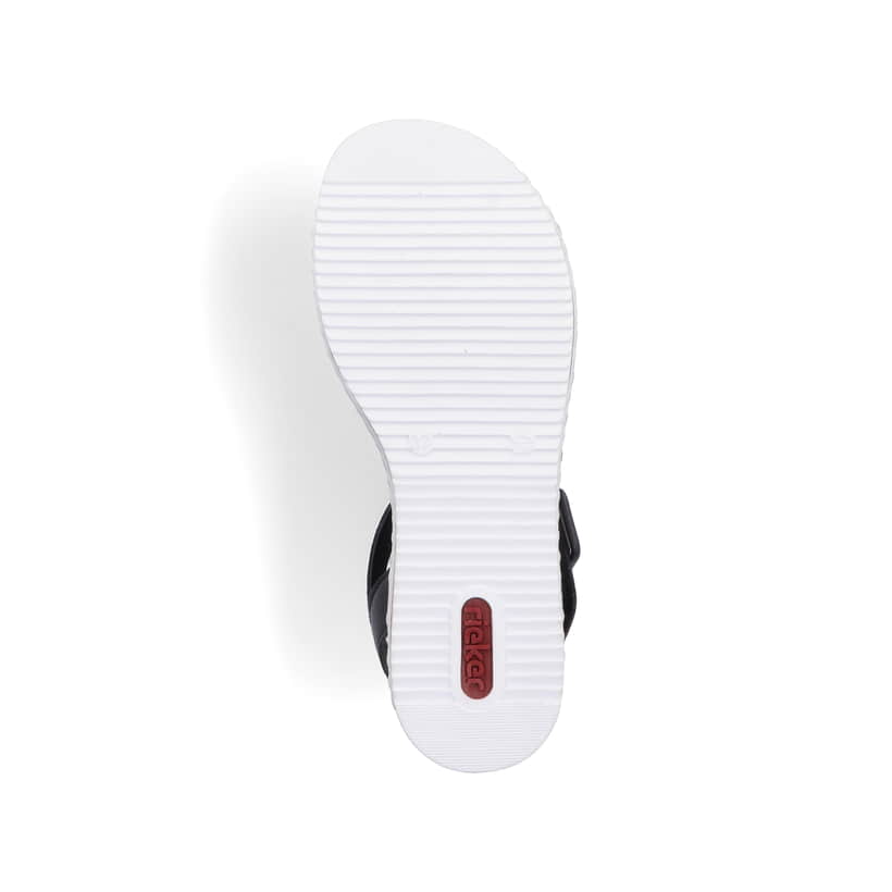 Rieker Artikelnummer V3660-02 Rieker Damen Keilsandaletten Mattschwarz