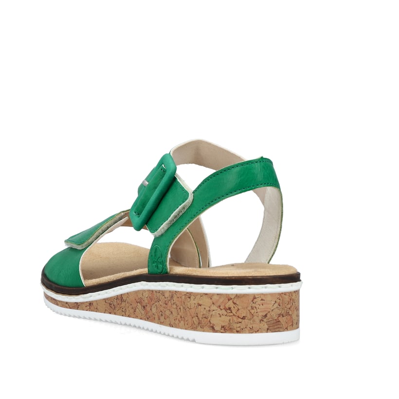 Rieker Artikelnummer V3660-54 Rieker Damen Keilsandaletten Grasgrün