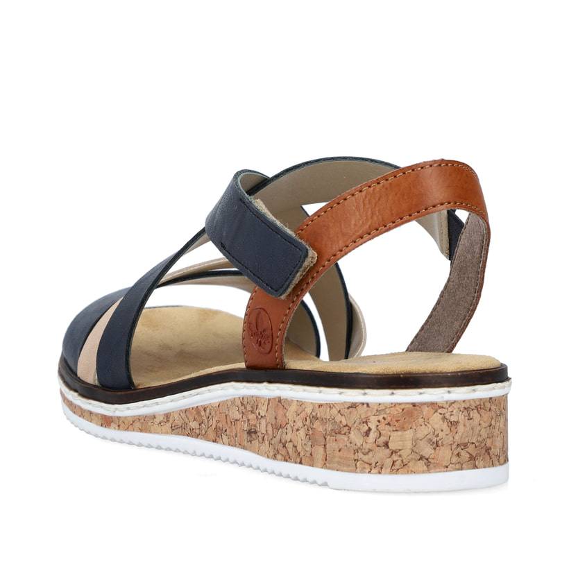 Rieker Artikelnummer V3663-91 Rieker Damen Keilsandaletten Marineblau