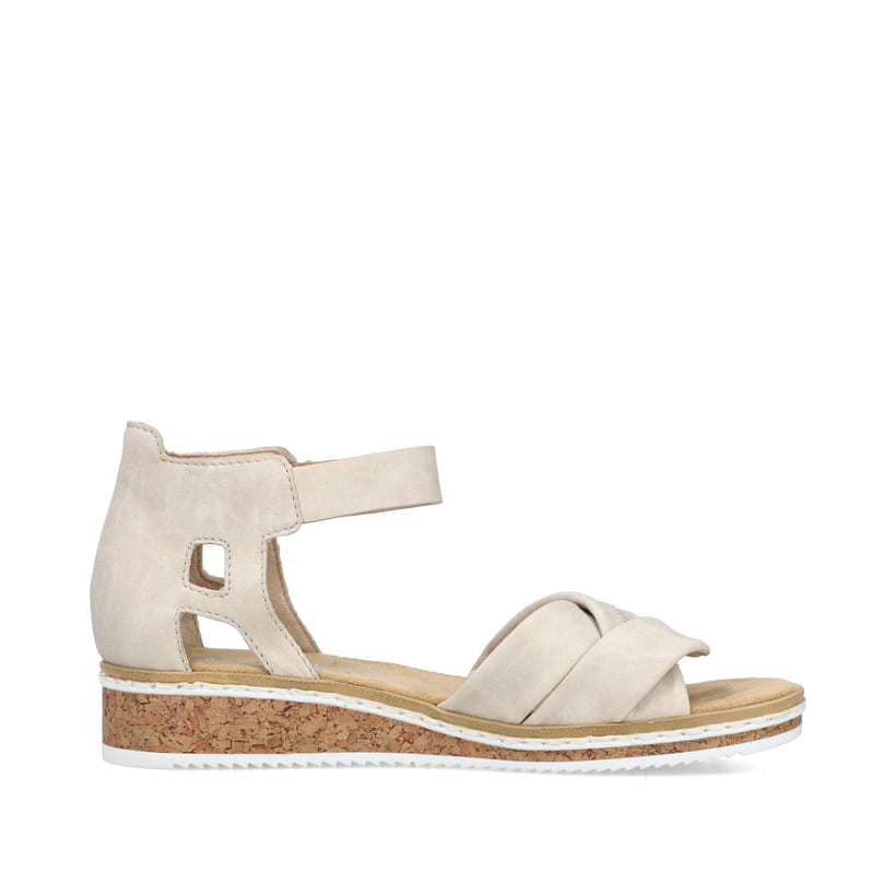 Rieker Artikelnummer V3673-60 Rieker Damen Keilsandaletten Hellbeige