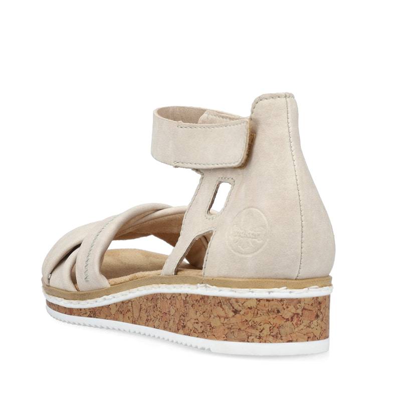 Rieker Artikelnummer V3673-60 Rieker Damen Keilsandaletten Hellbeige