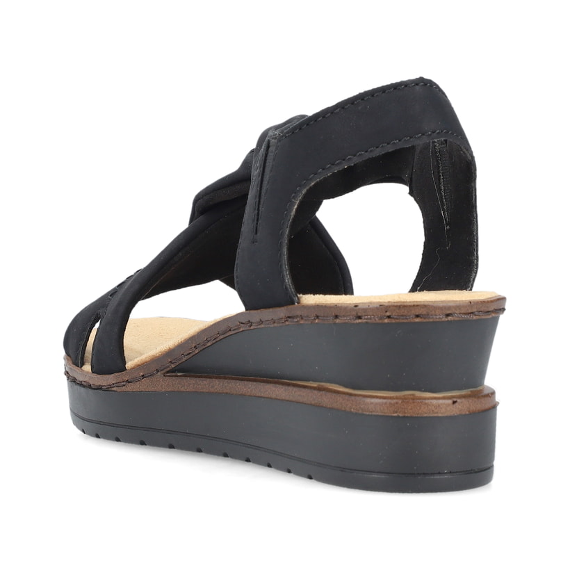Rieker Artikelnummer V3850-00 Rieker Damen Keilsandaletten Tiefschwarz