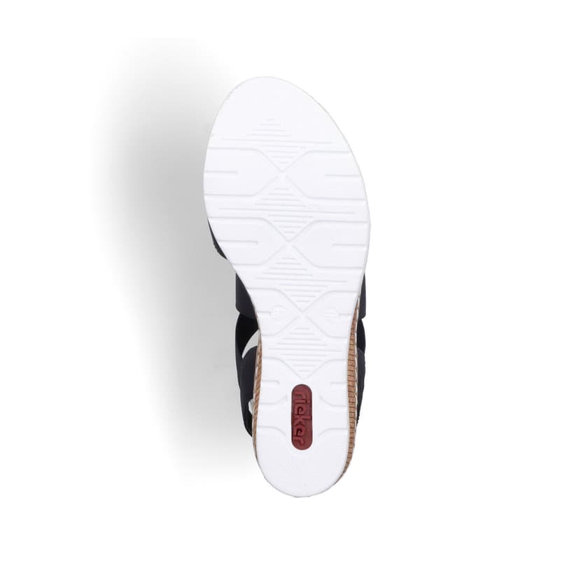 Rieker Artikelnummer V38G8-00 Rieker Damen Keilsandaletten Tiefschwarz