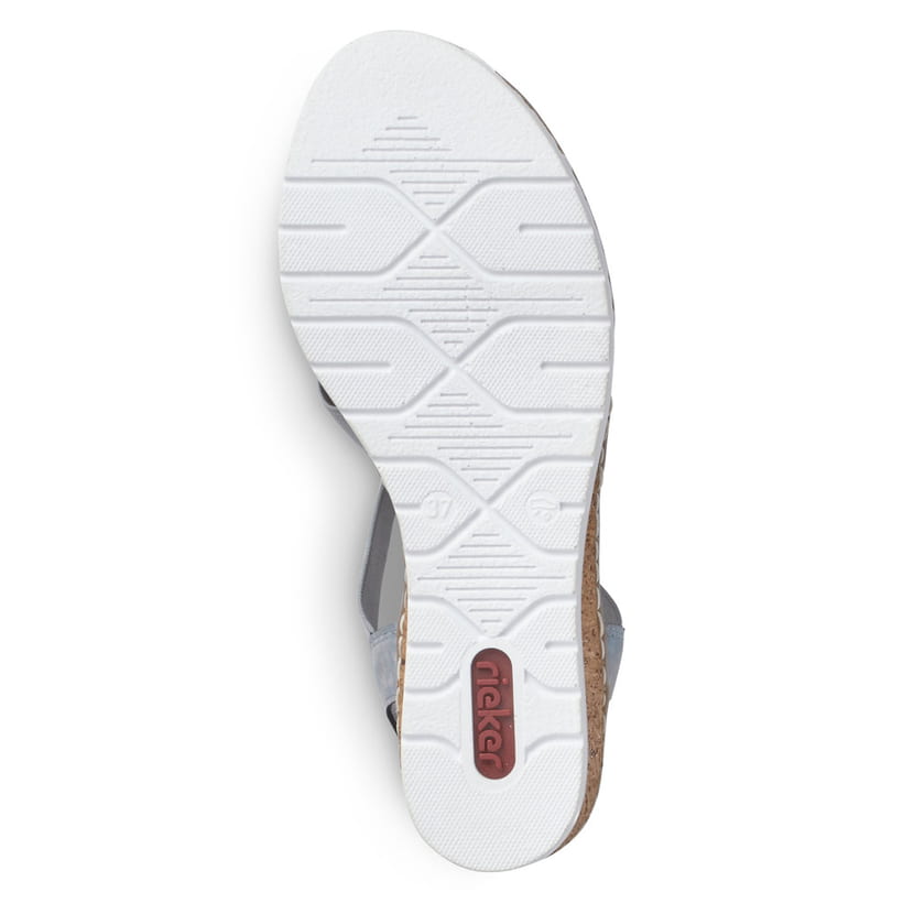 Rieker Artikelnummer V38H8-12 Rieker Damen Keilsandaletten Denimblau