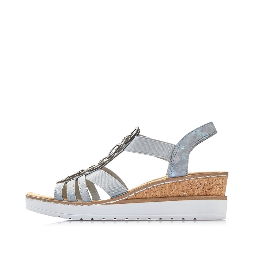 Rieker Artikelnummer V38H8-12 Rieker Damen Keilsandaletten denimblau