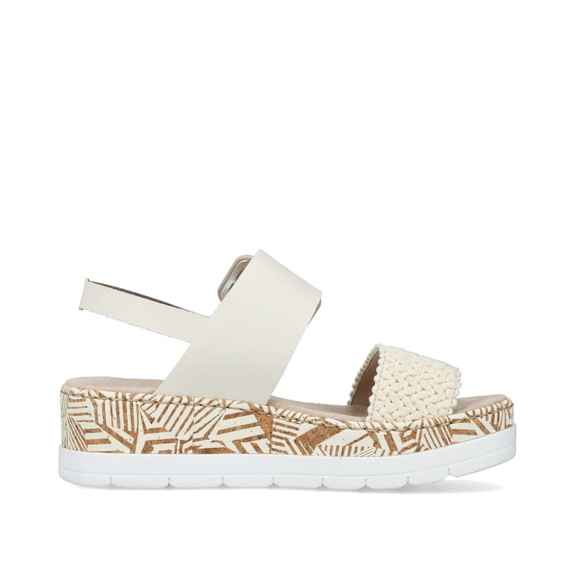 Rieker Artikelnummer V3950-61 Rieker Damen Keilsandaletten Hellbeige