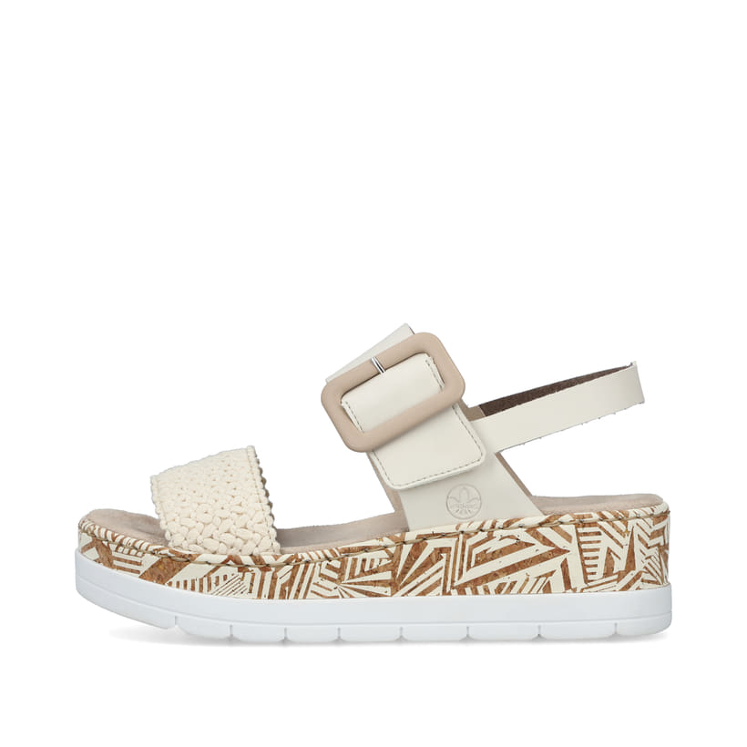 Rieker Artikelnummer V3950-61 Rieker Damen Keilsandaletten hellbeige