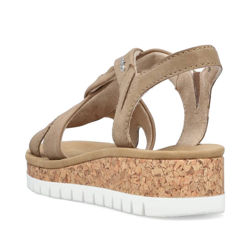 Rieker Artikelnummer V4355-62 Rieker Damen Keilsandaletten Braun-beige