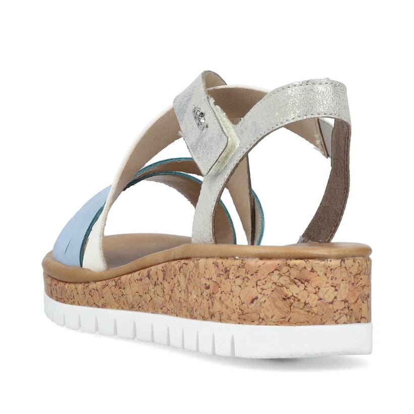 Rieker Artikelnummer V4364-10 Rieker Damen Keilsandaletten Pastellblau