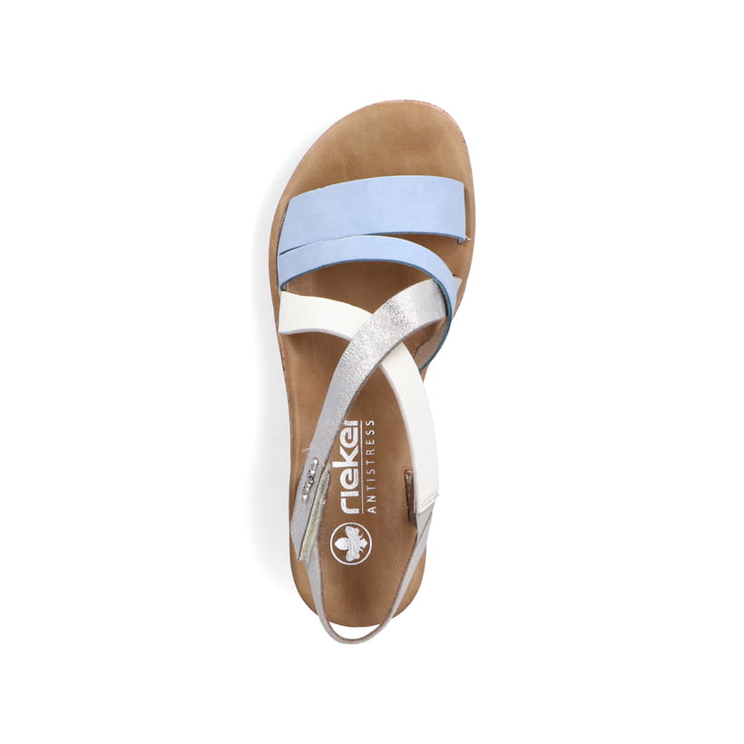 Rieker Artikelnummer V4364-10 Rieker Damen Keilsandaletten Pastellblau