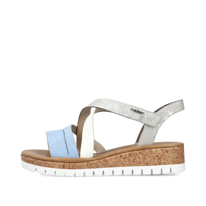 Rieker Artikelnummer V4364-10 Rieker Damen Keilsandaletten pastellblau