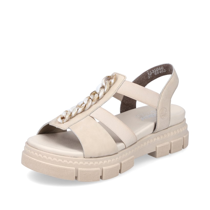Rieker Artikelnummer V5350-60 Rieker Damen Riemchensandalen Hellbeige