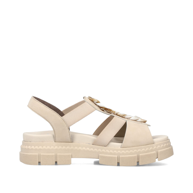 Rieker Artikelnummer V5350-60 Rieker Damen Riemchensandalen Hellbeige