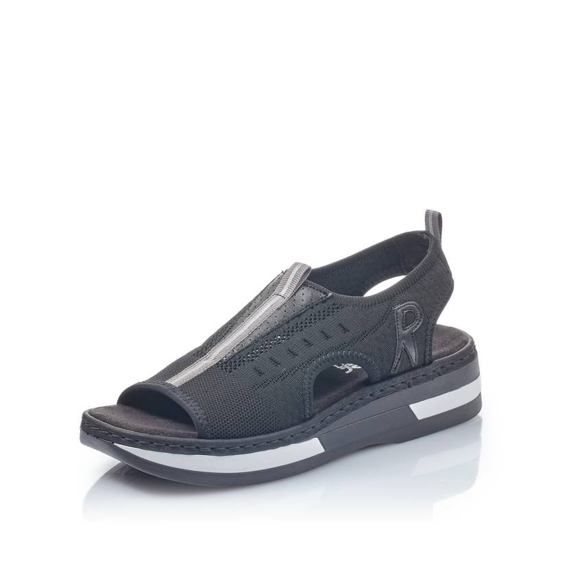 Rieker Artikelnummer V59B5-00 Rieker Damen Riemchensandalen Nachtschwarz