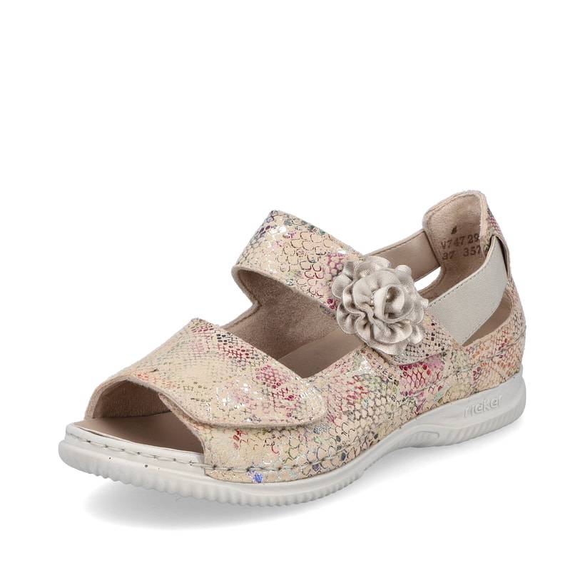 Rieker Artikelnummer V7472-90 Rieker Damen Riemchensandalen Multi-creme
