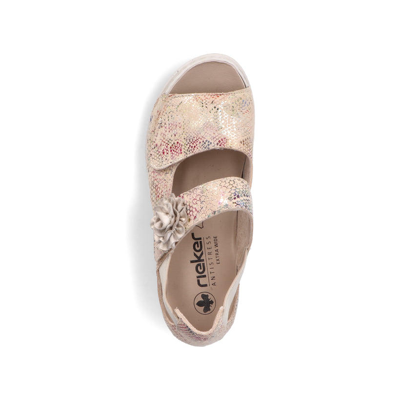 Rieker Artikelnummer V7472-90 Rieker Damen Riemchensandalen Multi-creme