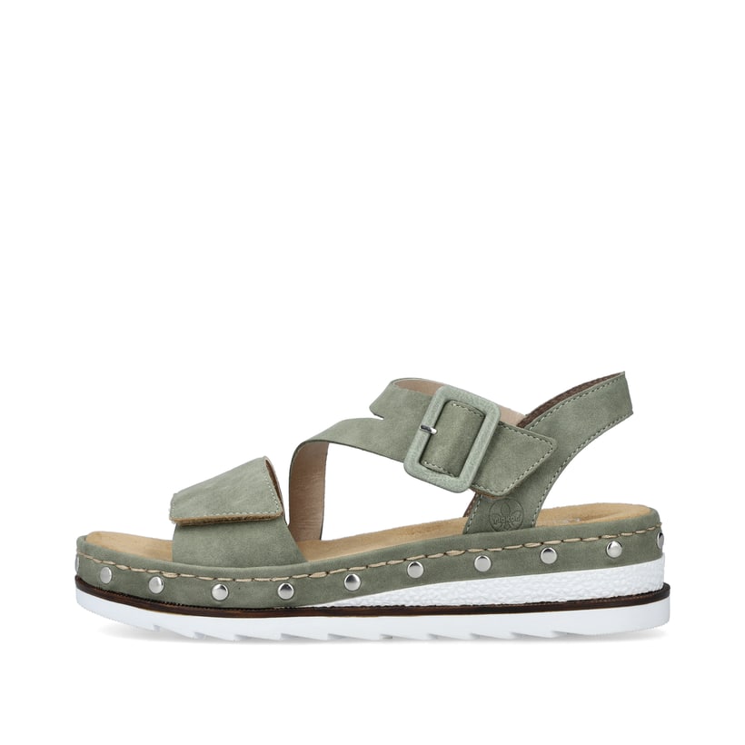 Rieker Artikelnummer V7964-52 Rieker Damen Keilsandaletten Grüngrau
