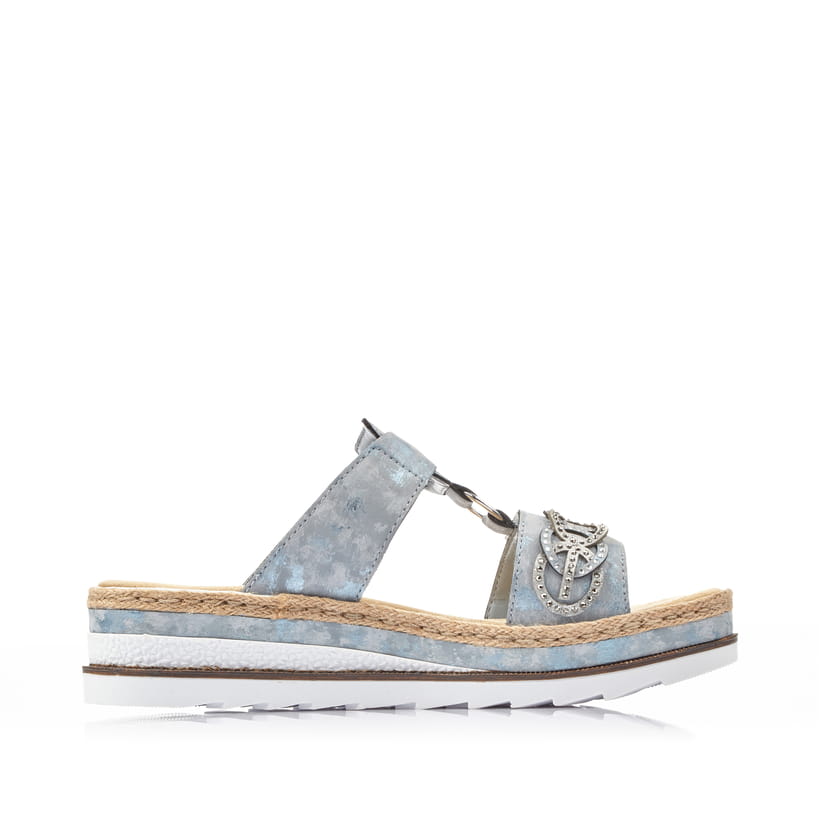 Rieker Artikelnummer V7986-12 Rieker Damen Pantoletten Himmelblau