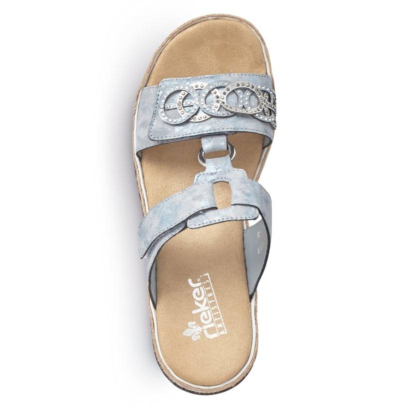 Rieker Artikelnummer V7986-12 Rieker Damen Pantoletten Himmelblau