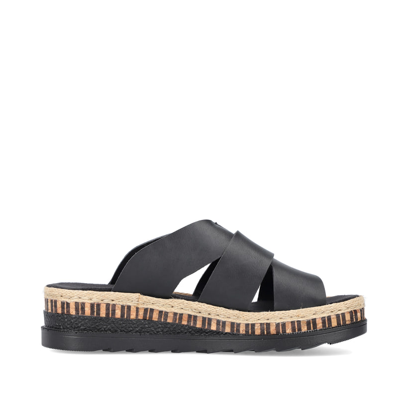 Rieker Artikelnummer V7989-00 Rieker Damen Pantoletten Nachtschwarz