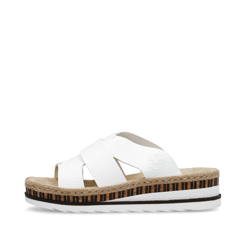 Rieker Artikelnummer V7989-80 Rieker Damen Pantoletten reinweiss