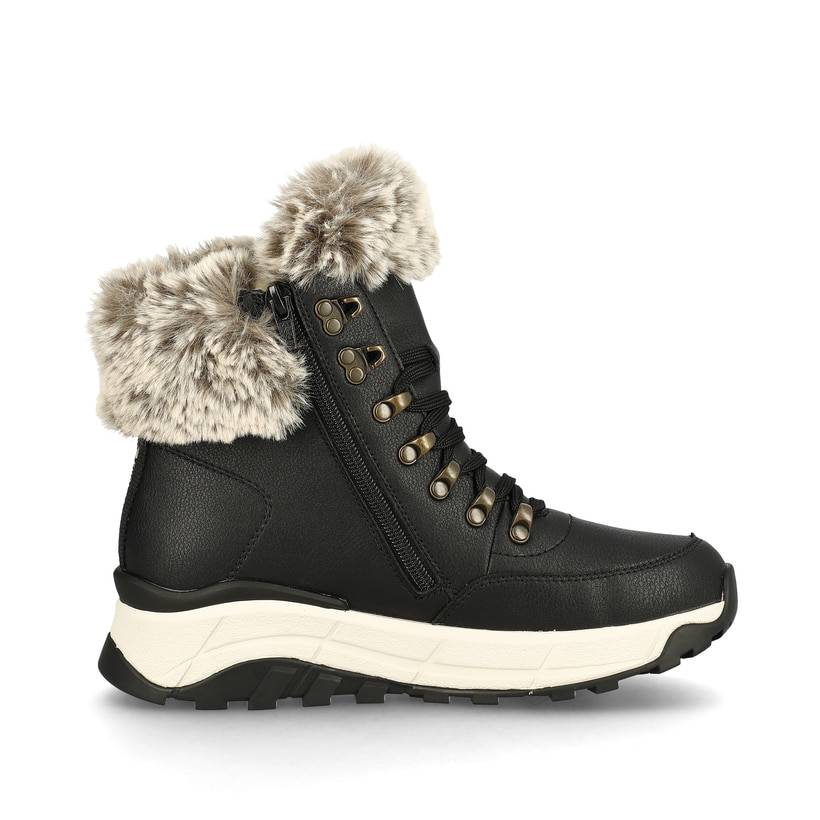 Rieker Artikelnummer W0063-00 Rieker Damen Schnürstiefel Stahlschwarz