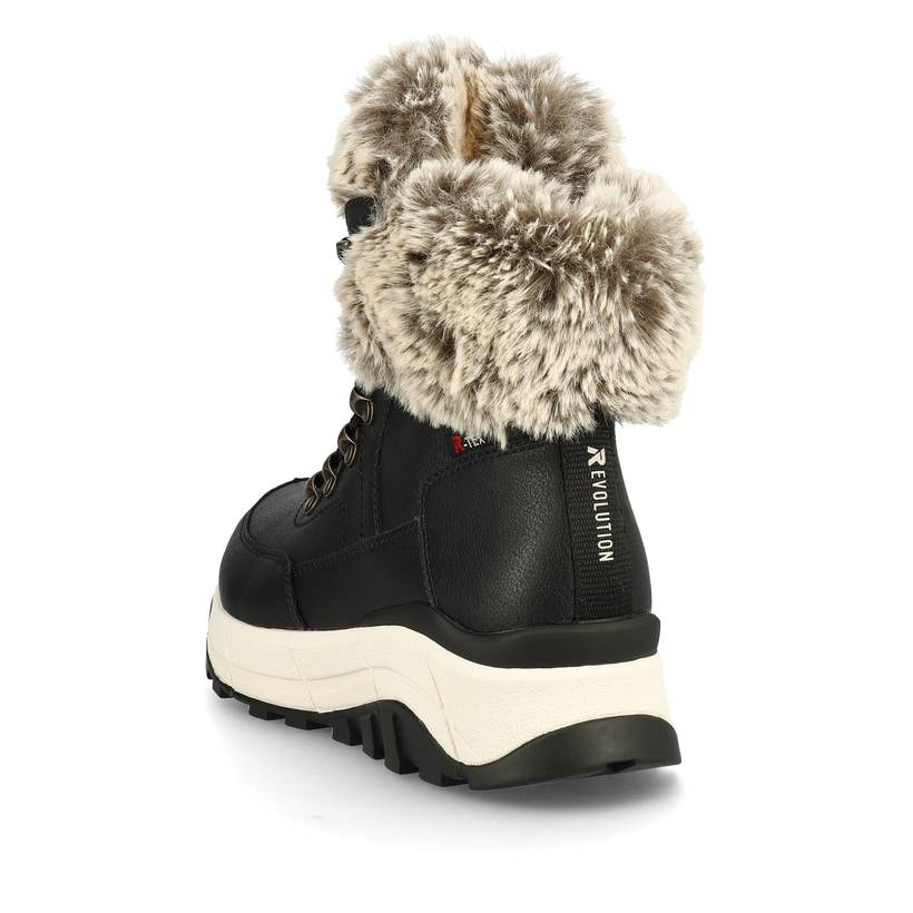 Rieker Artikelnummer W0063-00 Rieker Damen Schnürstiefel Stahlschwarz