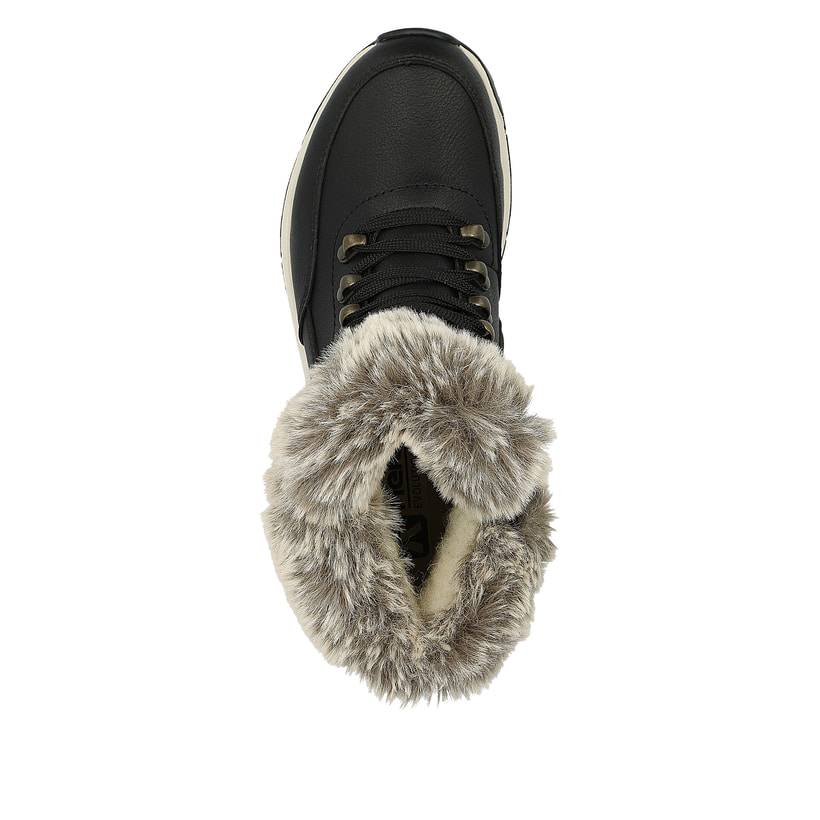 Rieker Artikelnummer W0063-00 Rieker Damen Schnürstiefel Stahlschwarz