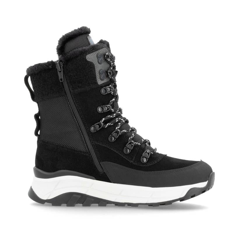 Rieker Artikelnummer W0066-00 Rieker Damen Schnürstiefel Carbonschwarz