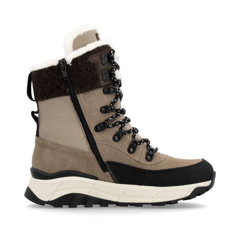 Rieker Artikelnummer W0066-64 Rieker Damen Schnürstiefel Braunbeige