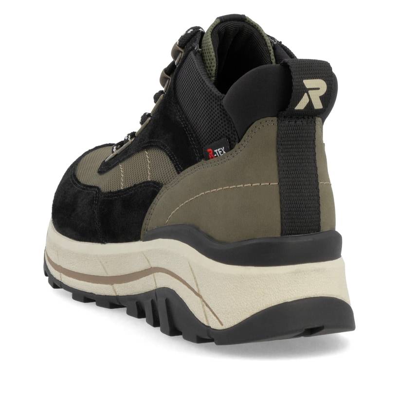 Rieker Artikelnummer W0067-54 Rieker Damen Schnürstiefel Urbanschwarz-khaki