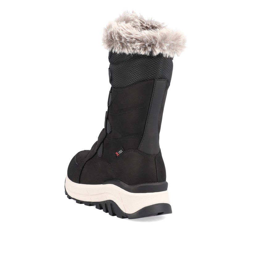 Rieker Artikelnummer W0070-00 Rieker Damen Schnürstiefel Asphaltschwarz
