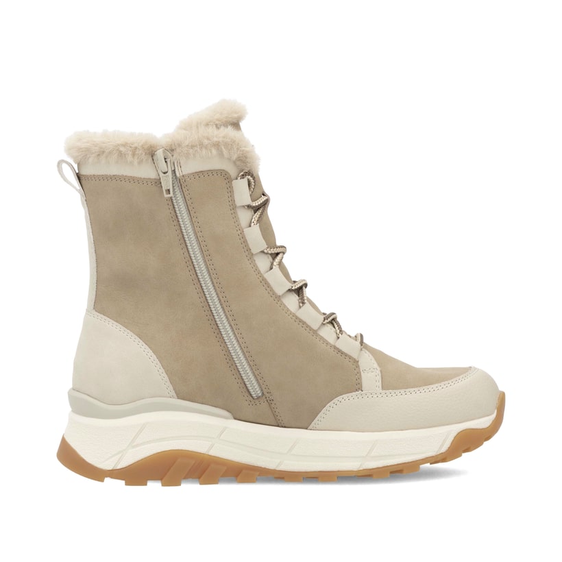 Rieker Artikelnummer W0071-20 Rieker Damen Schnürstiefel Cremebeige