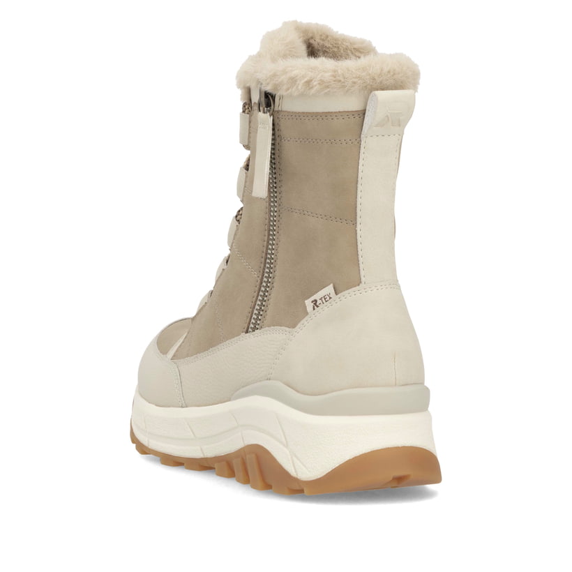 Rieker Artikelnummer W0071-20 Rieker Damen Schnürstiefel Cremebeige