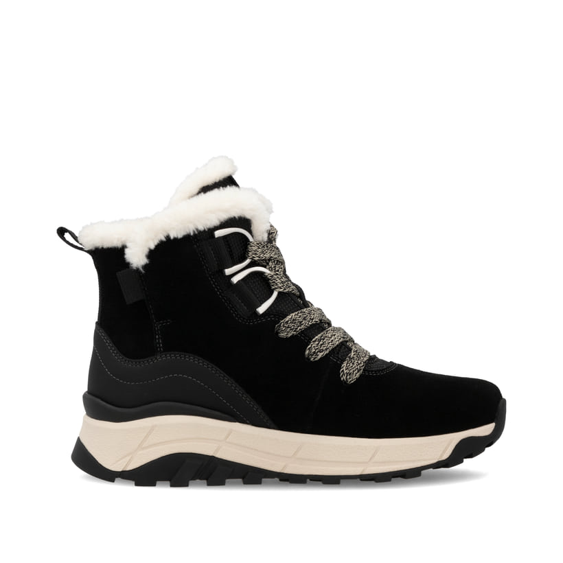 Rieker Artikelnummer W0073-00 Rieker Damen Schnürstiefel Graphitschwarz