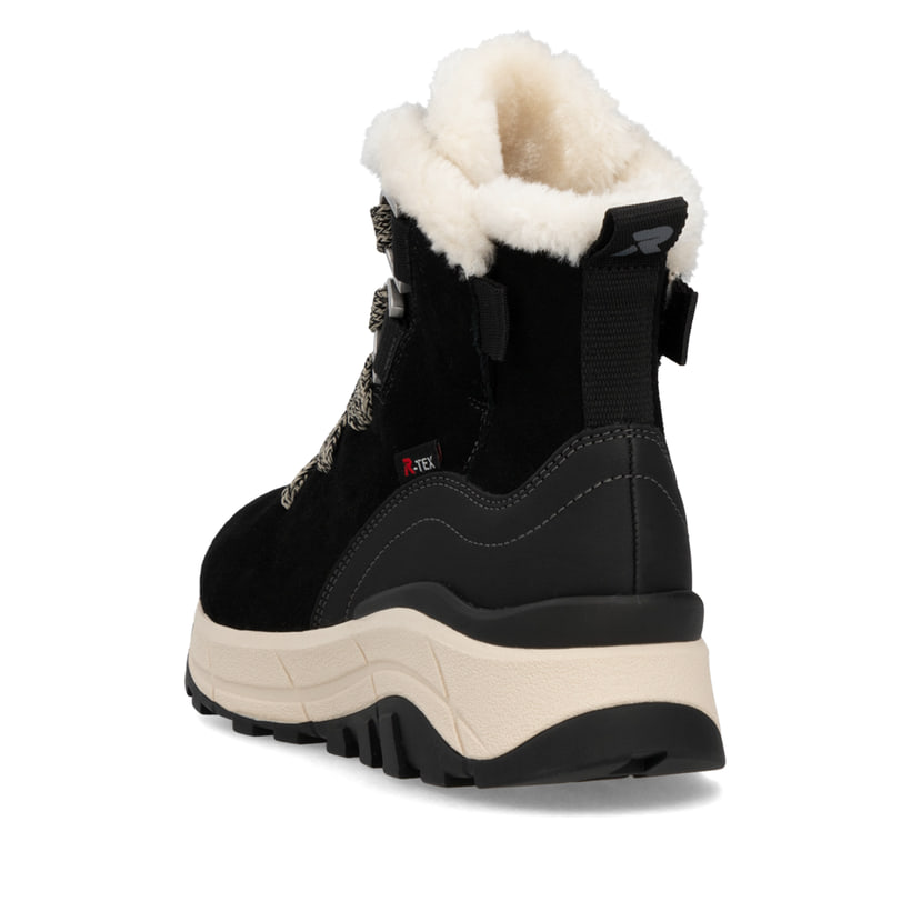 Rieker Artikelnummer W0073-00 Rieker Damen Schnürstiefel Graphitschwarz