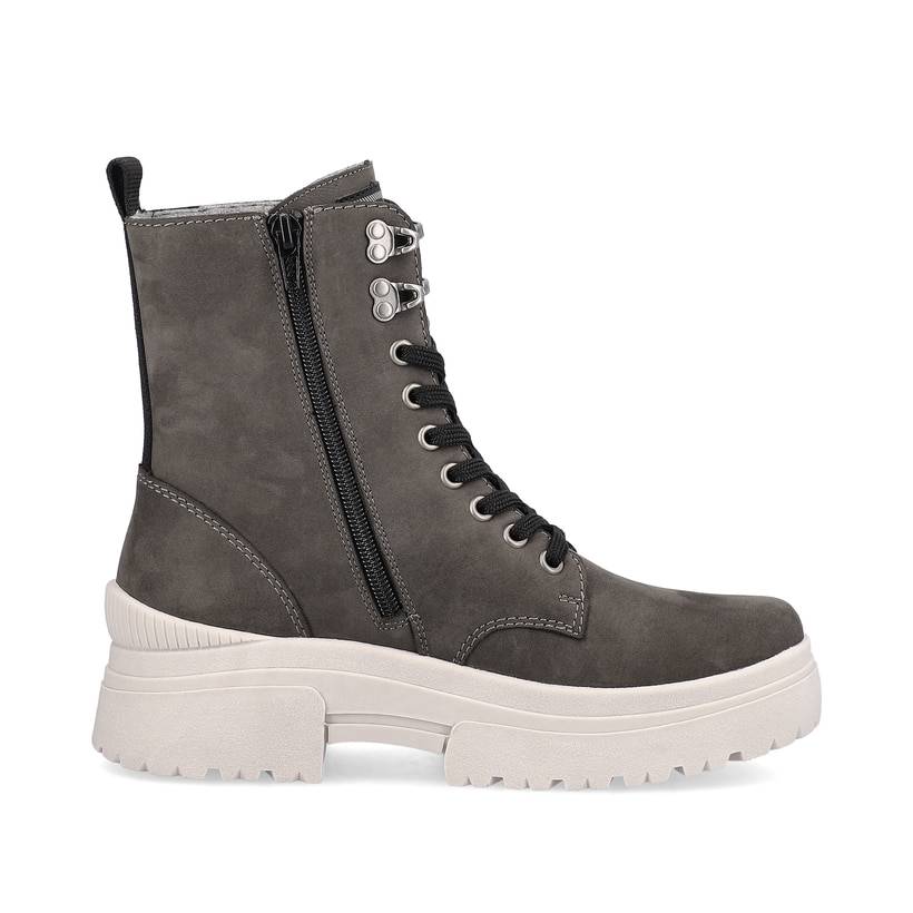 Rieker Artikelnummer W0371-42 Rieker Damen Schnürstiefel Graphite