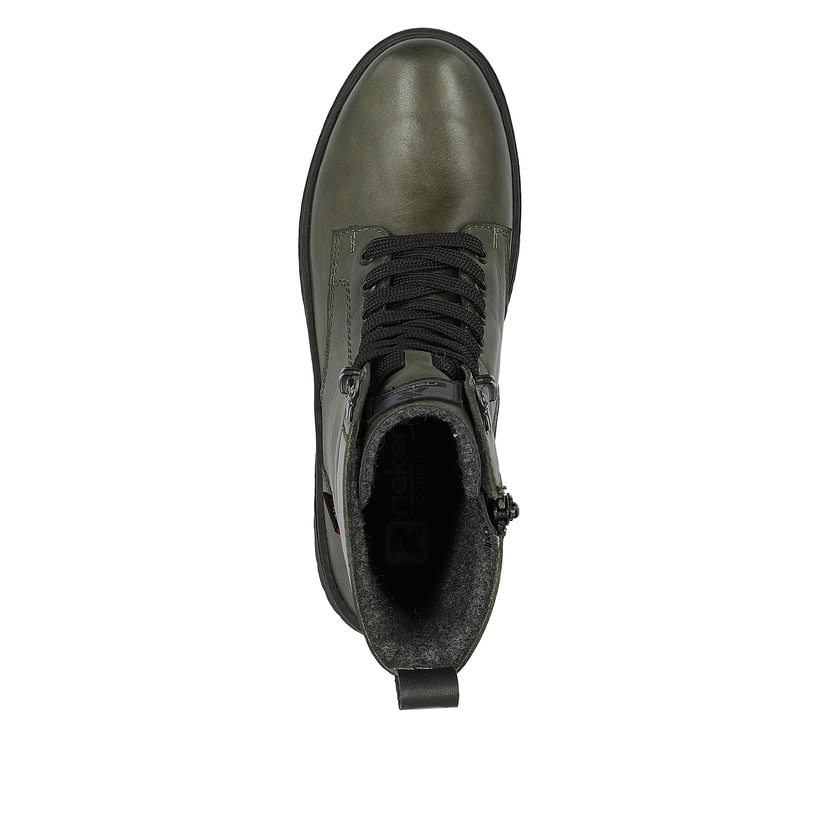 Rieker Artikelnummer W0371-52 Rieker Damen Schnürstiefel Army-green Black