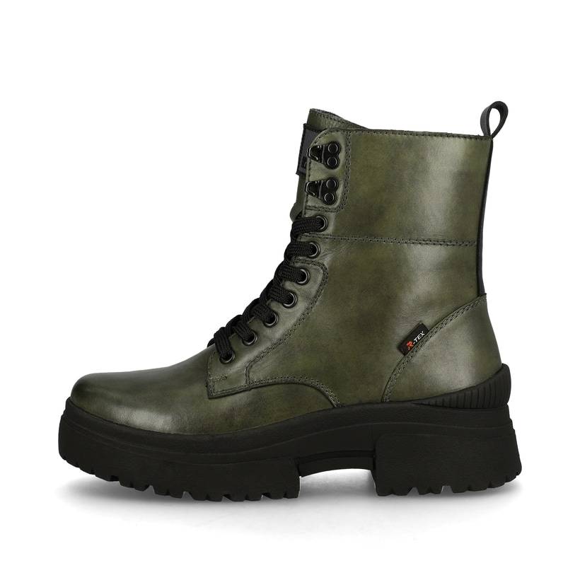 Rieker Artikelnummer W0371-52 Rieker Damen Schnürstiefel army-green black
