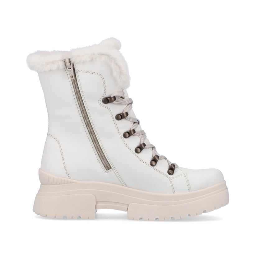 Rieker Artikelnummer W0372-80 Rieker Damen Schnürstiefel Frost White