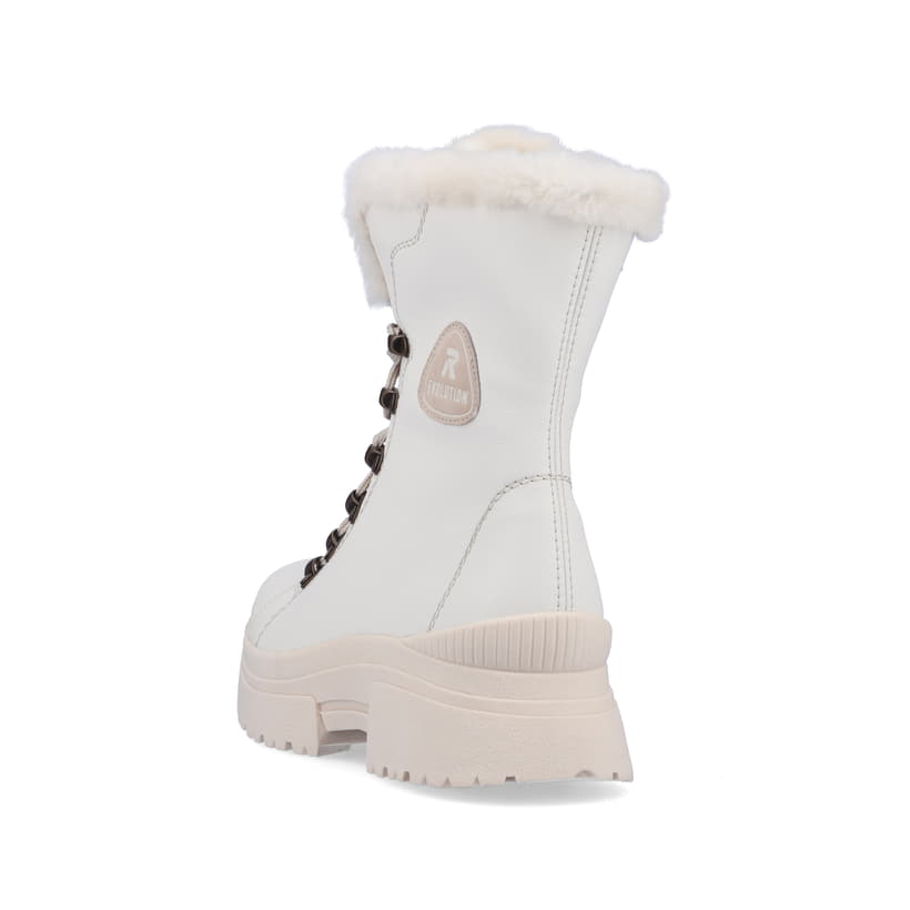 Rieker Artikelnummer W0372-80 Rieker Damen Schnürstiefel Frost White