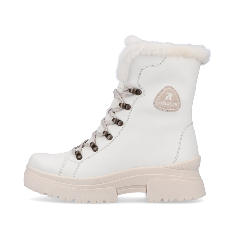 Rieker Artikelnummer W0372-80 Rieker Damen Schnürstiefel frost white