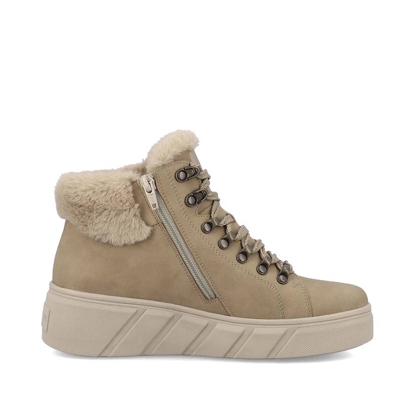 Rieker Artikelnummer W0560-20 Rieker Damen Sneaker High Clay Beige