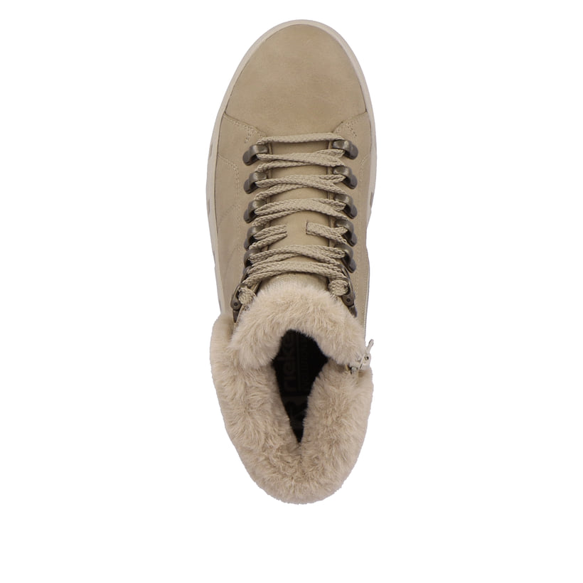 Rieker Artikelnummer W0560-20 Rieker Damen Sneaker High Clay Beige
