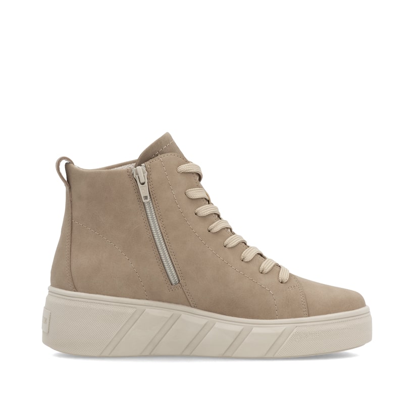 Rieker Artikelnummer W0561-20 Rieker Damen Sneaker High Lehmbeige