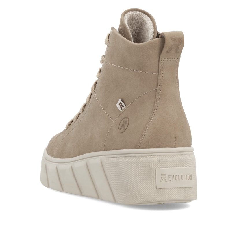 Rieker Artikelnummer W0561-20 Rieker Damen Sneaker High Lehmbeige