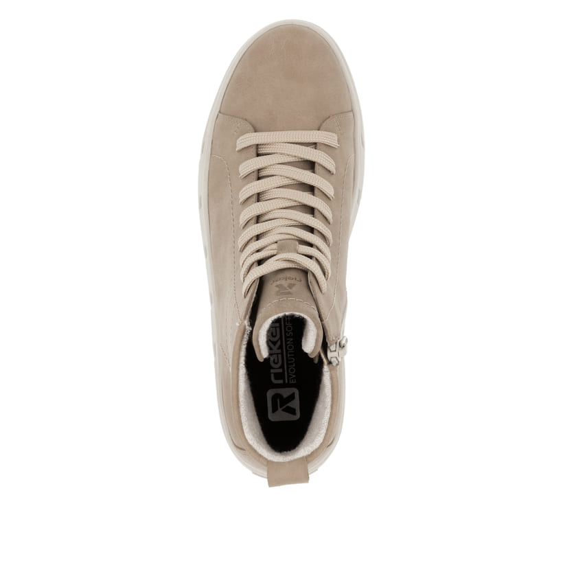 Rieker Artikelnummer W0561-20 Rieker Damen Sneaker High Lehmbeige