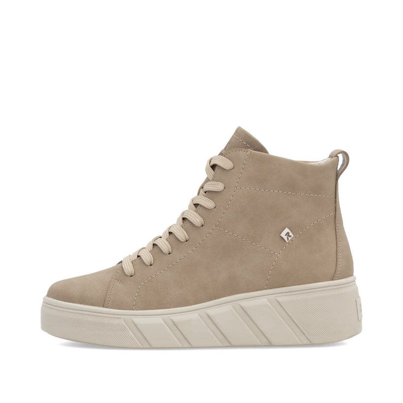 Rieker Artikelnummer W0561-20 Rieker Damen Sneaker High Lehmbeige