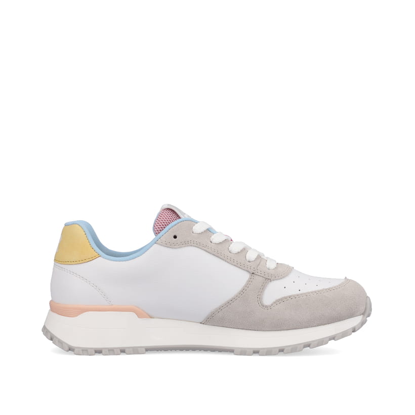 Rieker Artikelnummer W0600-90 Rieker Damen Sneaker Low Swan-white Stone-grey